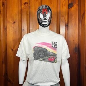 Hanes XL Vintage Graphic Tee White Regular